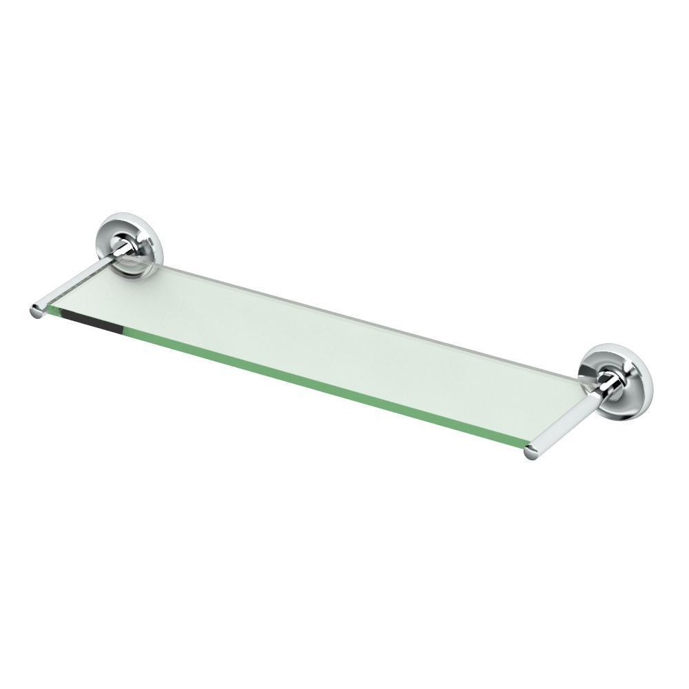 Designer II 22.5 in. W Glass Shelf in Chrome