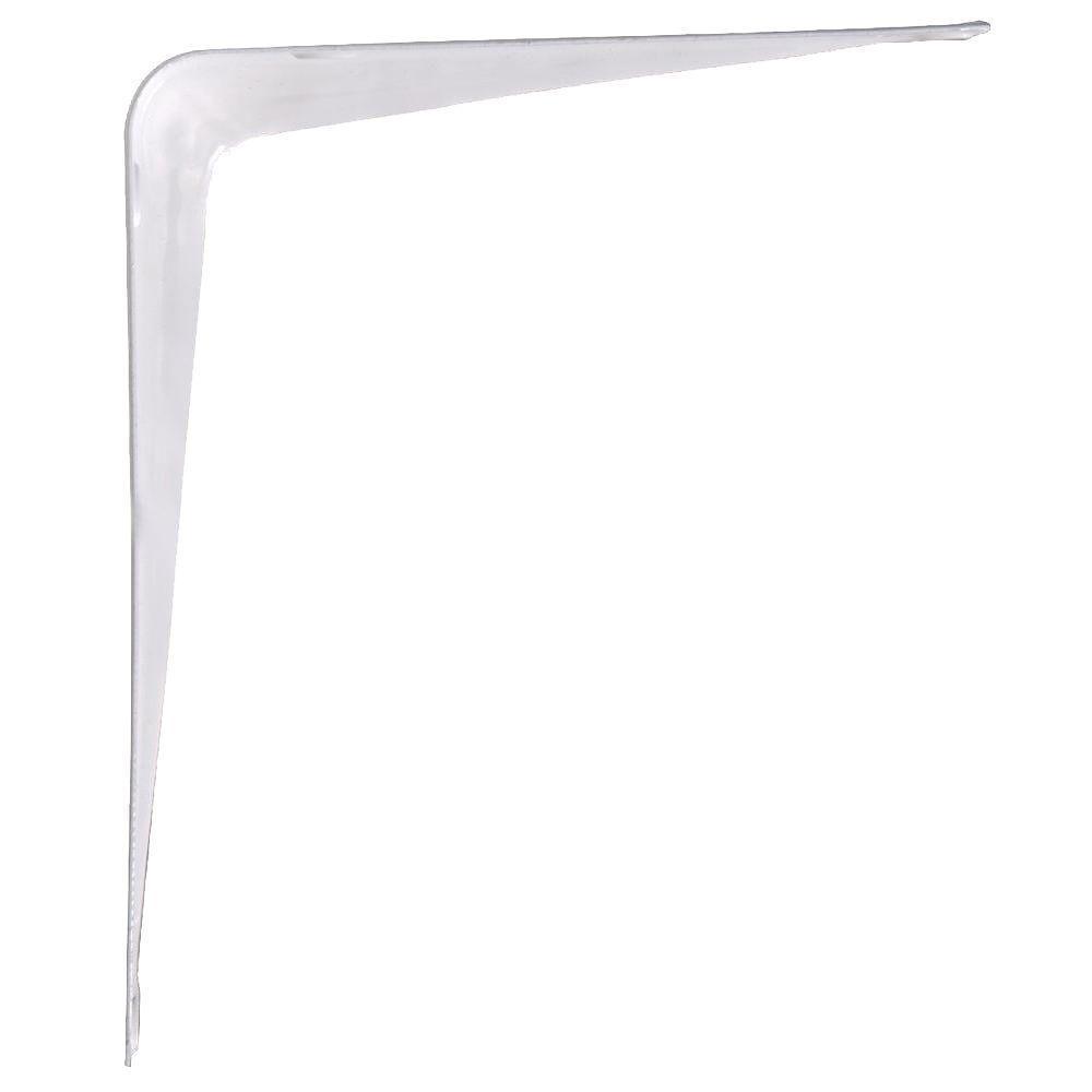8 in. x 10 in. White Shelf Bracket (20-Pack)