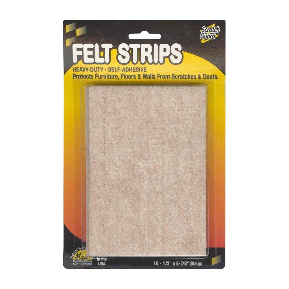 0.50 in. x 5.87 in. Felt Pads (16-Pack)