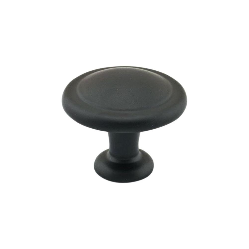 1-1/4 in. (31.5 mm) Matte Black Cabinet Knob