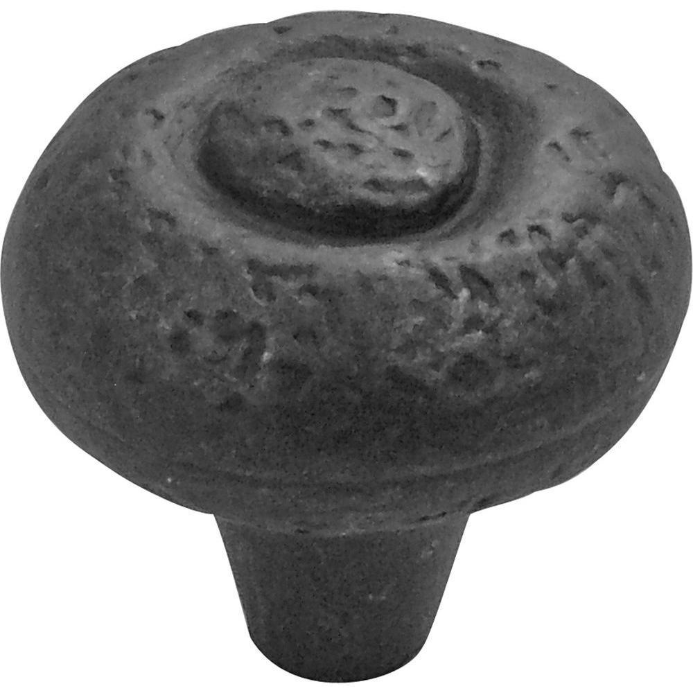 1-1/2 in. Black Cabinet Knob
