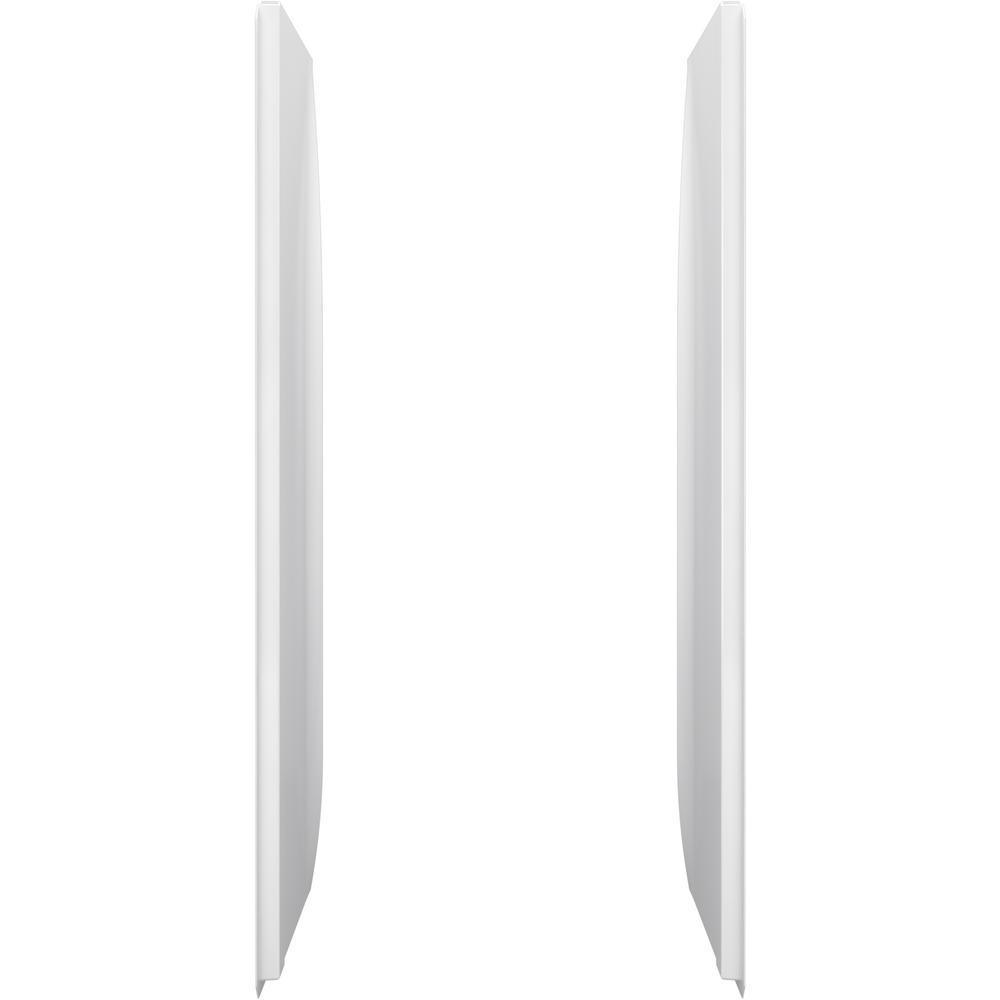 34 in. x 76 in. 2-Piece Direct-to-Stud Alcove Shower End Wall Set in White
