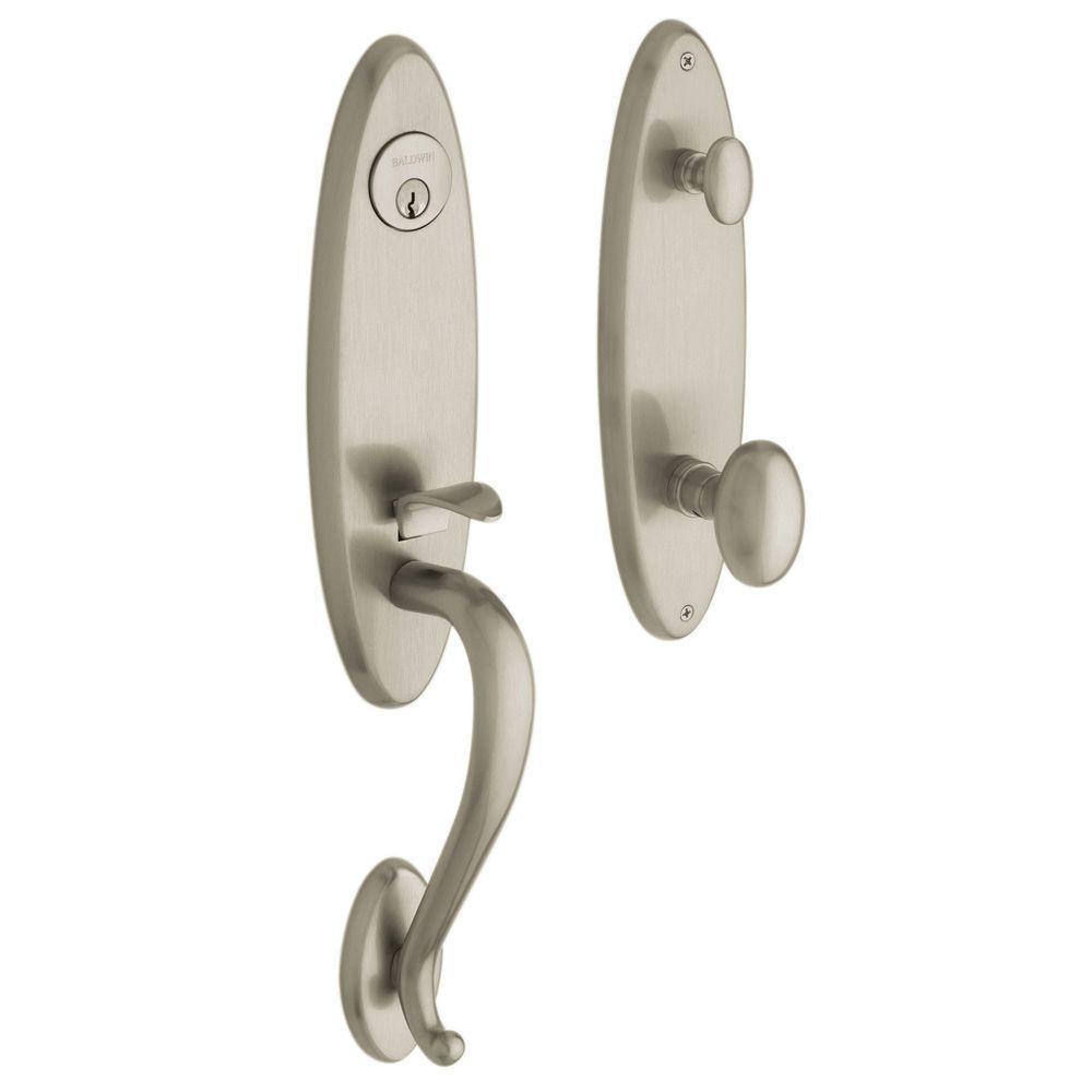 Estate Collection Blakely Single Cylinder Satin Nickel Door Handleset with Door Knob