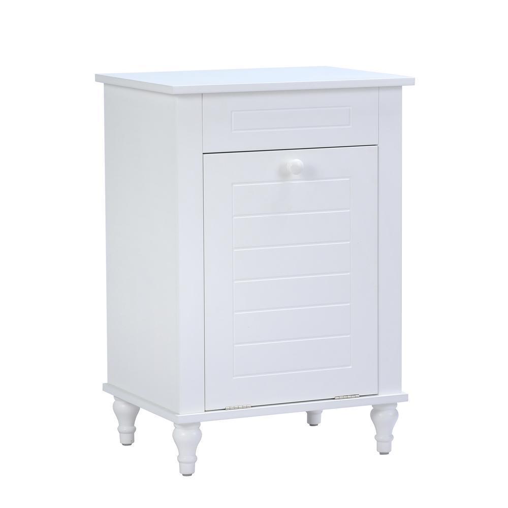 Cary VIII 16 in. W X 12 in. D x 23 in. H Laundry Storage Cabinet in White