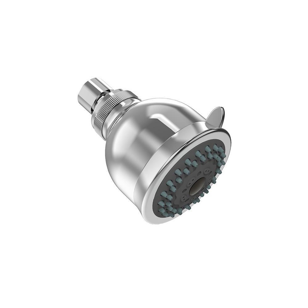 2-Spray Settings 2.92 in. Wall Mount Fixed Adjustable Shower Head in Chrome