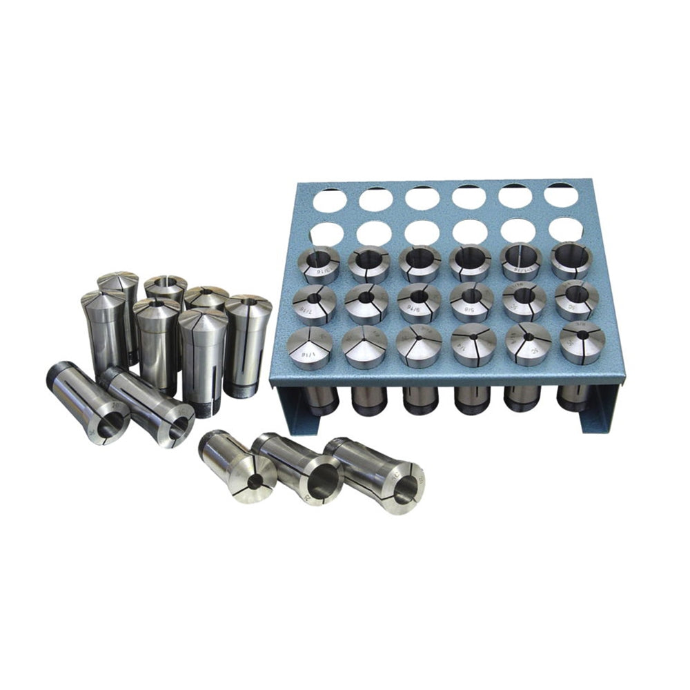 JET 650016 Premium 35 Piece 5-C Collet Set With Rack (1/32nd)