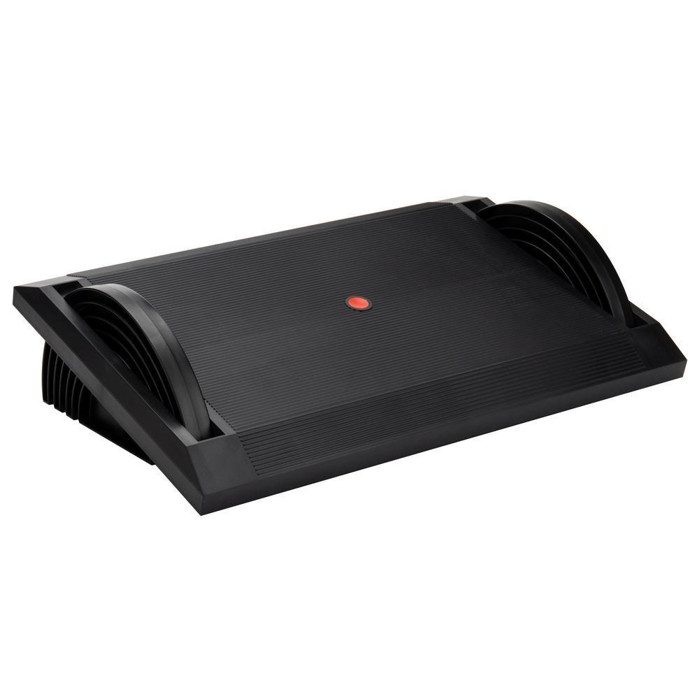 Black Plastic Adjustable Foot Rest for Under Desk