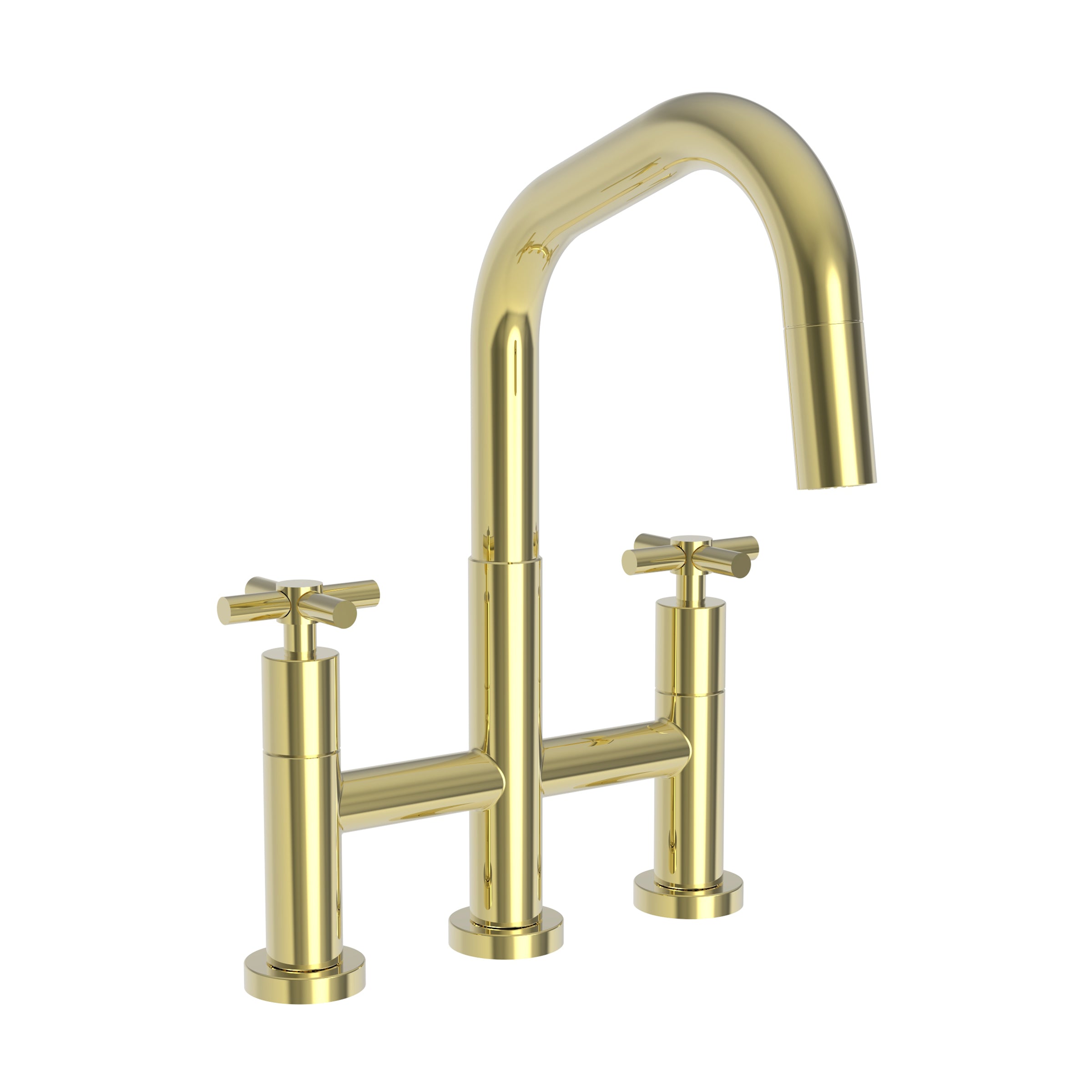 Newport Brass 1400-5462 East Square Kitchen Bridge Pull-Down Faucet