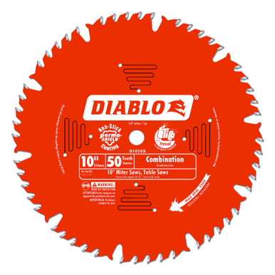 Freud Diablo 10" 50 Teeth Combination Saw Blade - D1050X
