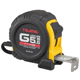 Tajima Tool G-Series Tape Measure, Steel Blade, 5.5m x 1 in. G-5.5MBW
