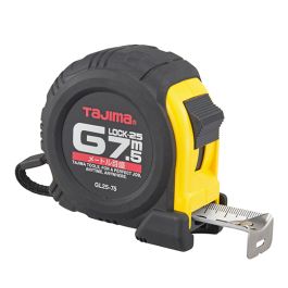Tajima Tool G-Series Tape Measure, Steel Blade, 7.5m x 1 in. G-7.5MBW