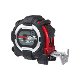 Tajima Tool GS-Lock Tape Measure with Compatible Clip, Steel Blade, Strong Tape & Horned Magnetic Hook, 16 ft./5m x 1 in. GS-MC16/5MBW