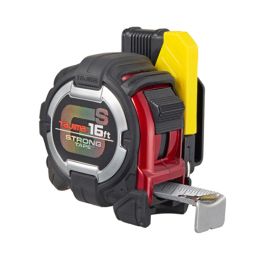 Tajima Tool GS-Lock Tape Measure with Safety Belt Holder, Steel Blade, Strong Tape & Hook, 16 ft. x 1 in. GSSF-16BW