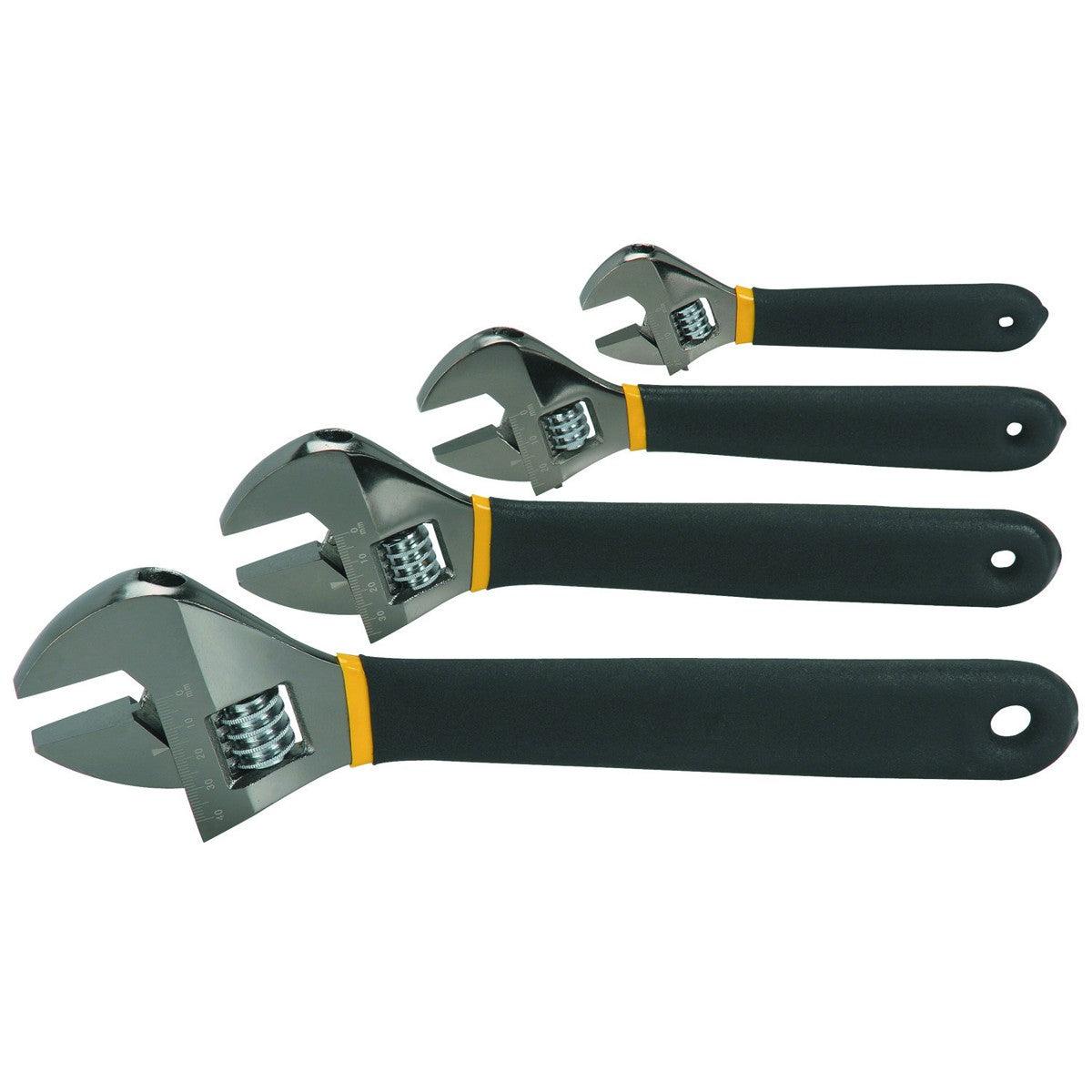 4 Pc Adjustable Laser Etched Wrench Set