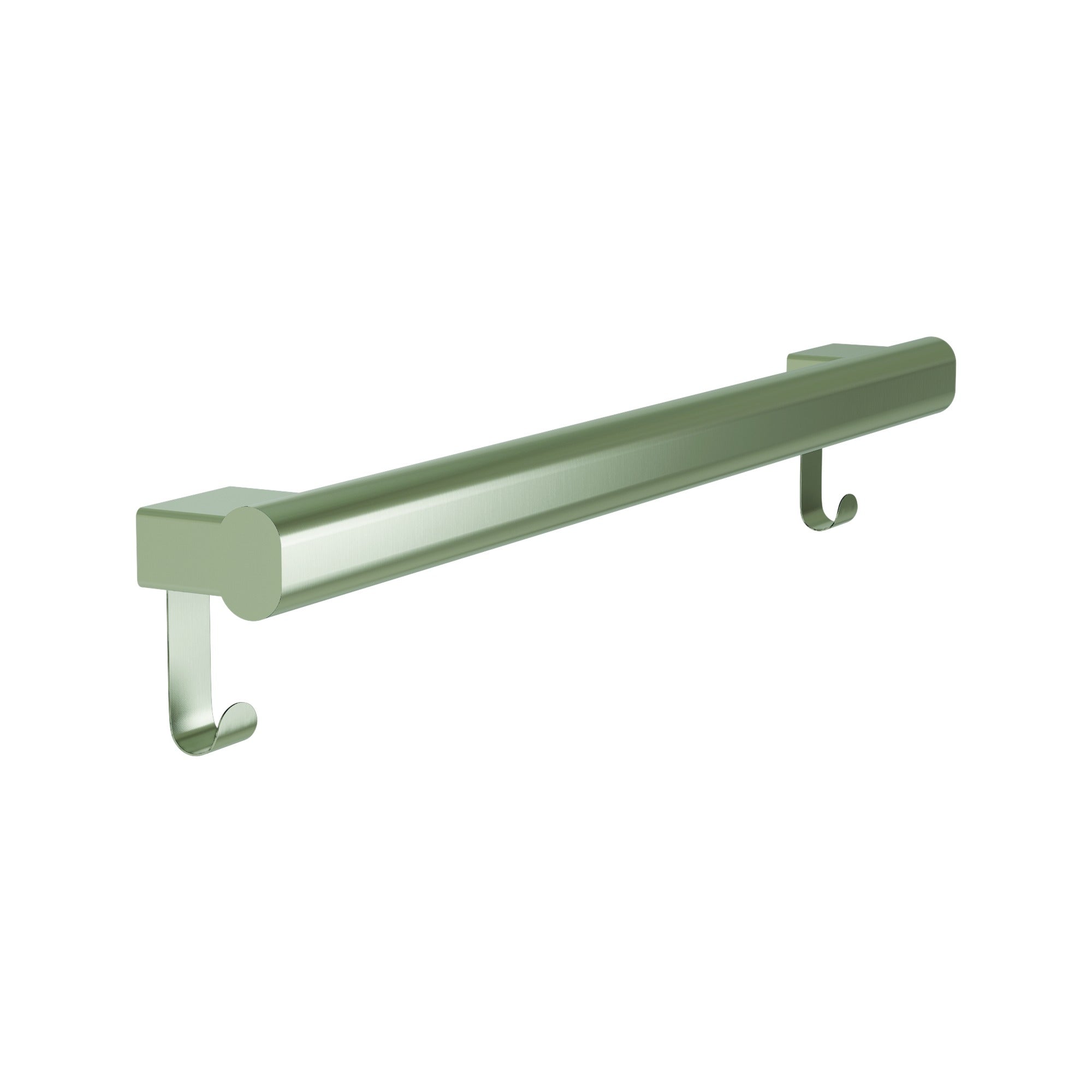 Bradley 8B1-0012496-BN Grab Bar Oval, Stainless Satin-w/Hooks, 24" Brushed Nickel