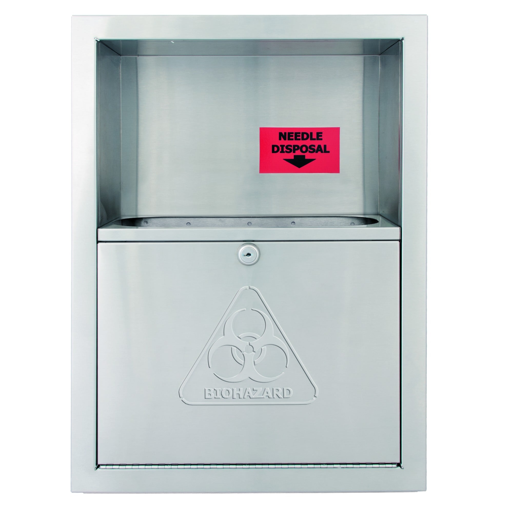 Bradley 989-000000 Needle Disposal Cabinet, Rec, SS