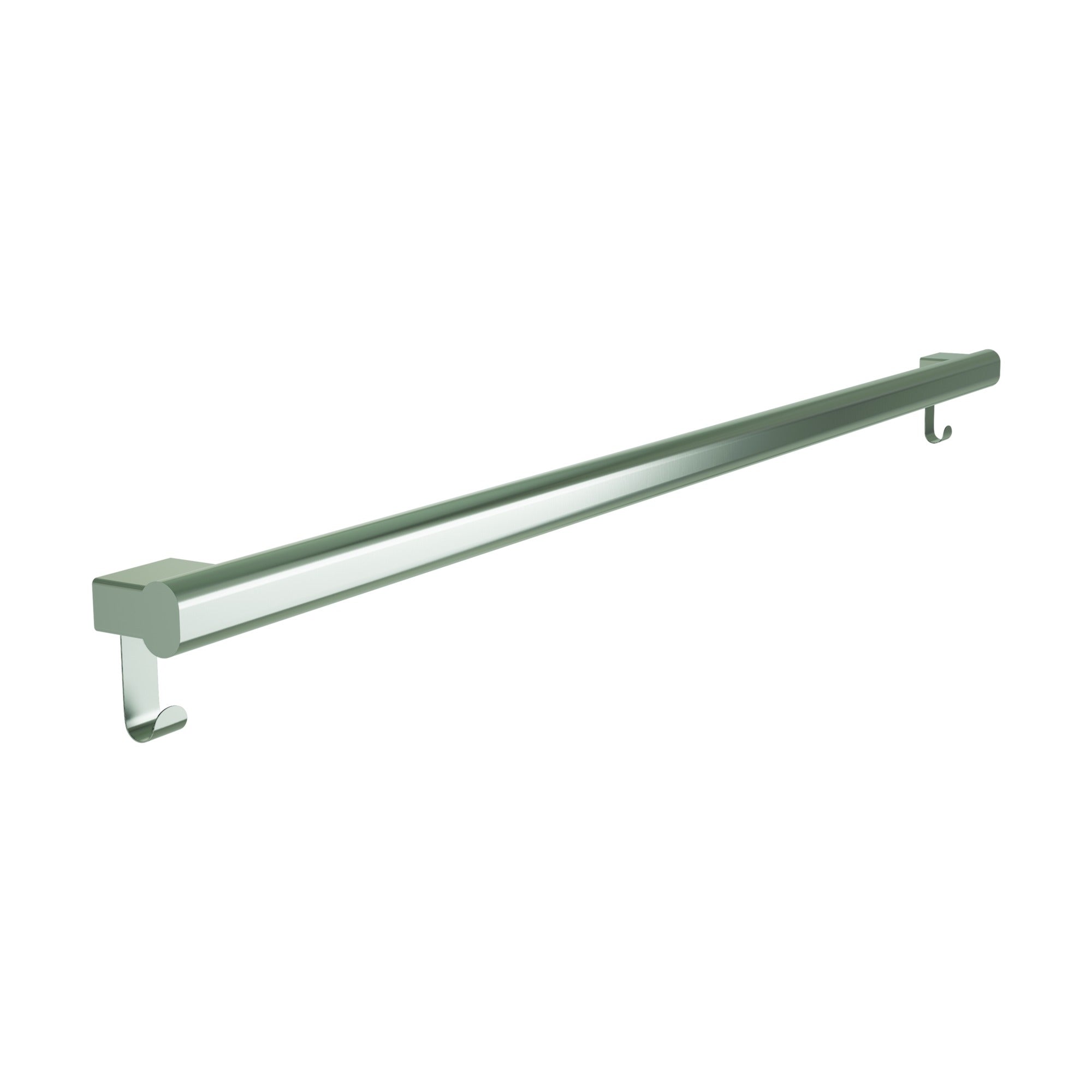 Bradley 8B1-0014896-BS Grab Bar Oval, Stainless Satin-w/Hooks, 48" Brushed Stainless