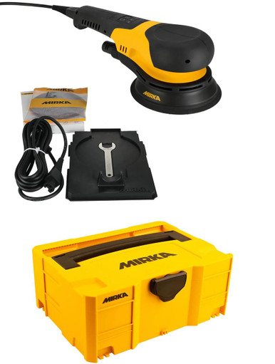 Mirka® DEROS RS 600XCV 6" Rotary Sander Plastic Case Packed Discounted in cart, Free Shipping, No Tax!