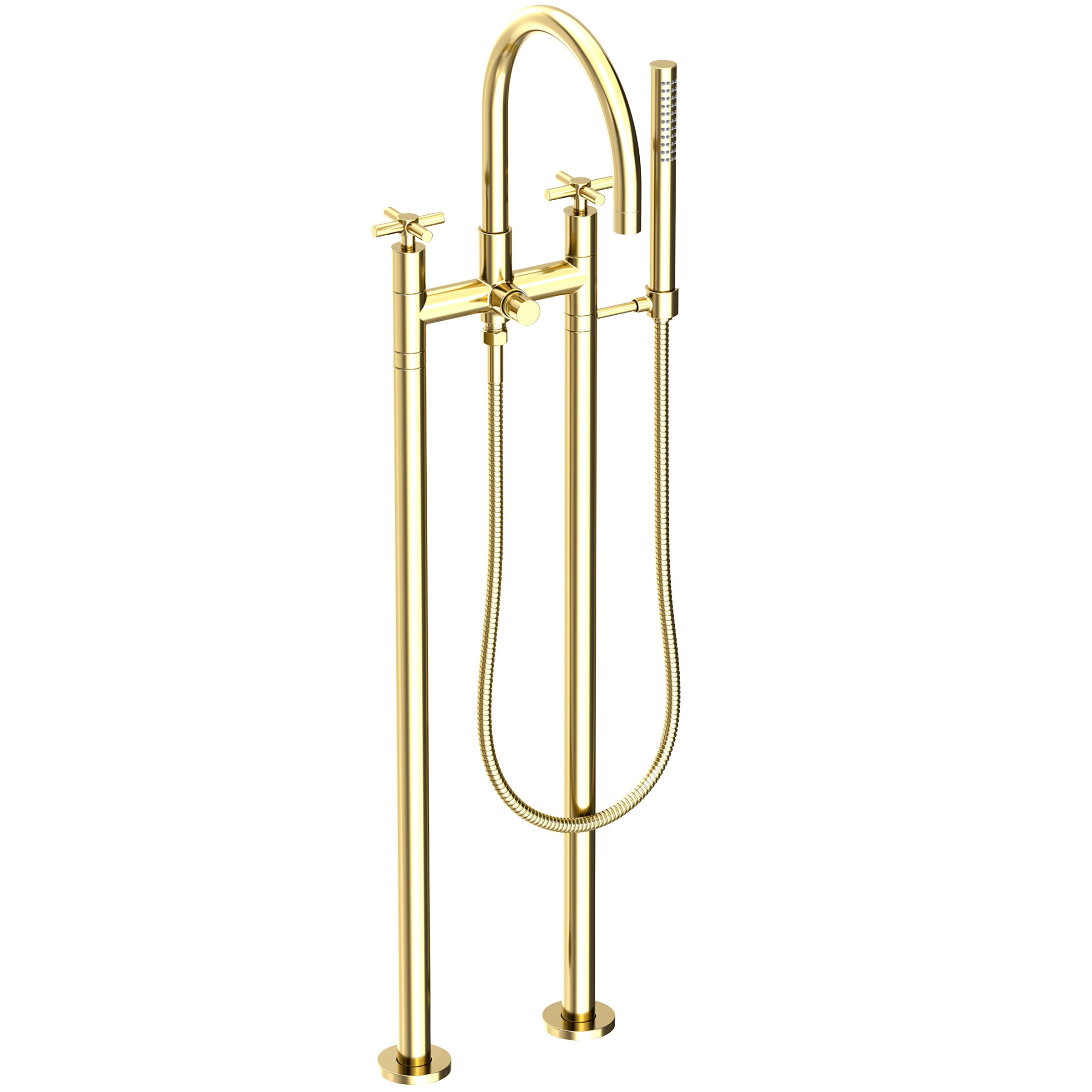 Newport Brass 1500-4262 East Linear Exposed Tub & Hand Shower Set W/Risers