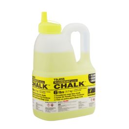Tajima Tool Micro Chalk, Ultra-Fine Chalk with Easy-Fill Nozzle, 6lbs./2.7kg, Fluorescent Yellow PLC2-FY2700