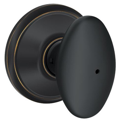 Schlage F40 Series Privacy Knob Sienna Series with a Standard Rosette