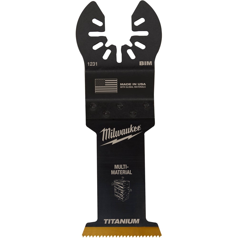 Milwaukee T33100 - 1-3/8" Titanium Bi-Metal Multi-Material Oscillating Multi-Tool Blade