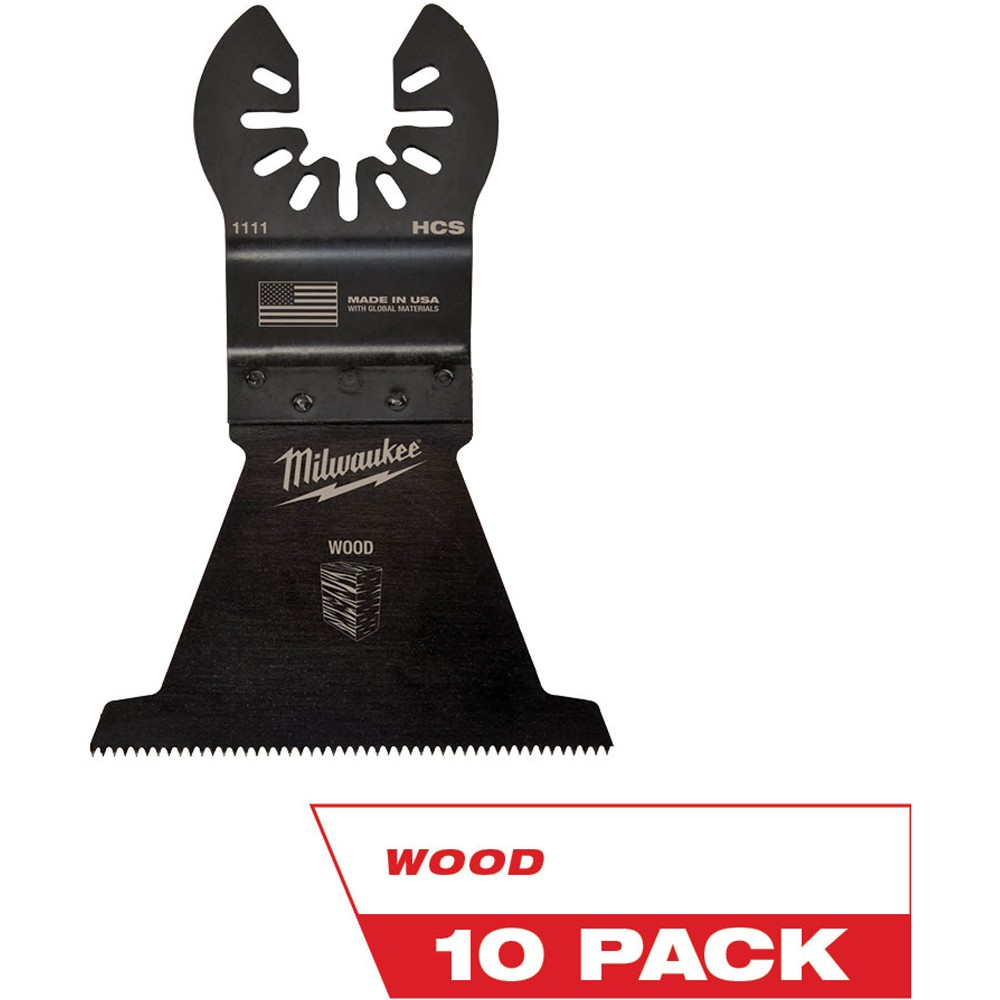 Milwaukee T33107 - 2-1/2" HCS Wood Oscillating Multi-Tool Blade, 10 Pk.