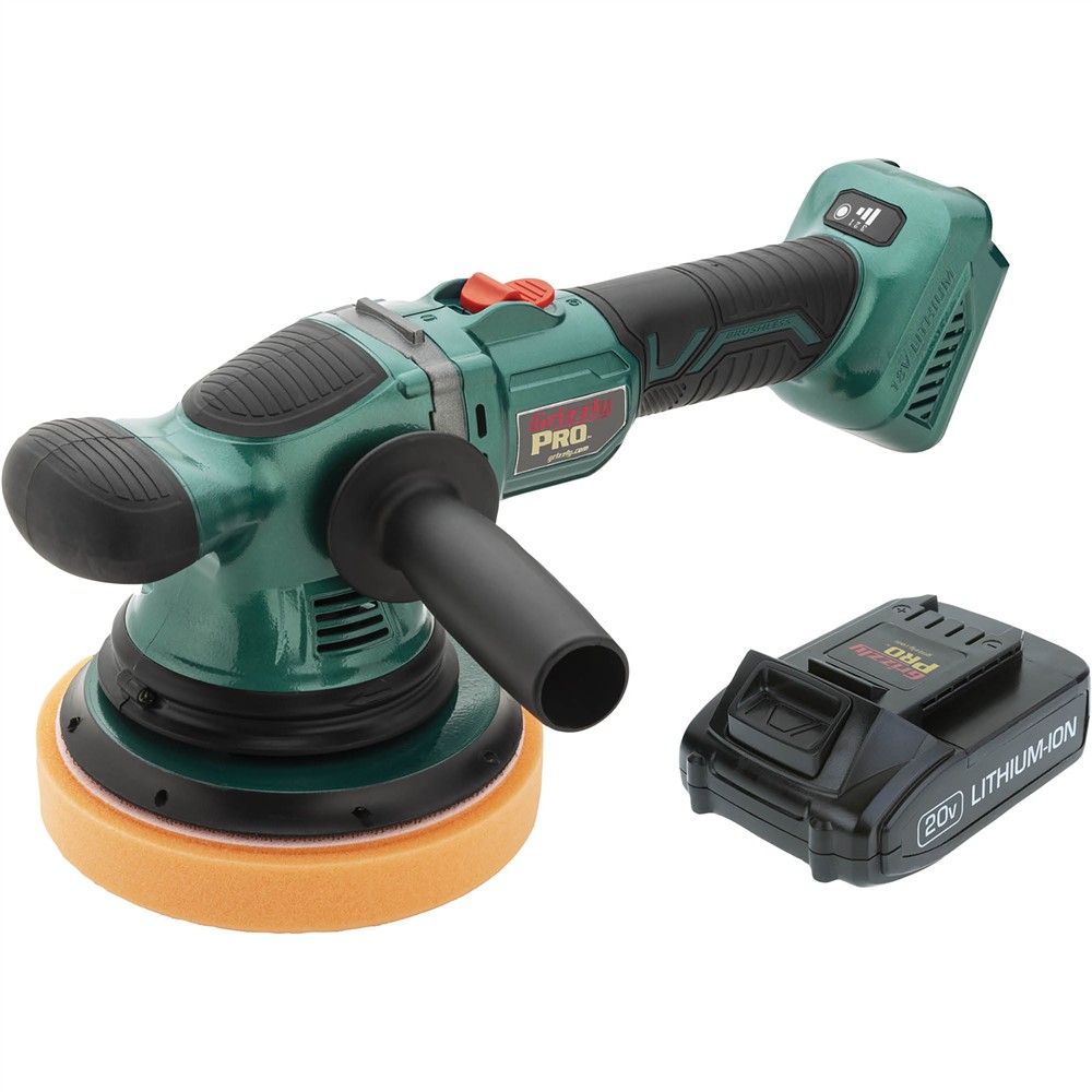 Grizzly PRO T33305X - 6" 3-Speed 20V Random Orbit Polisher with Li-Ion Battery (Charger Not Included)