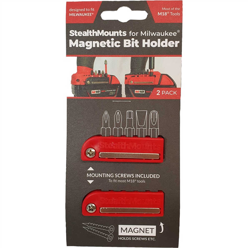StealthMounts T33656 - Bit Holder for Milwaukee M18 - 2-Pk.