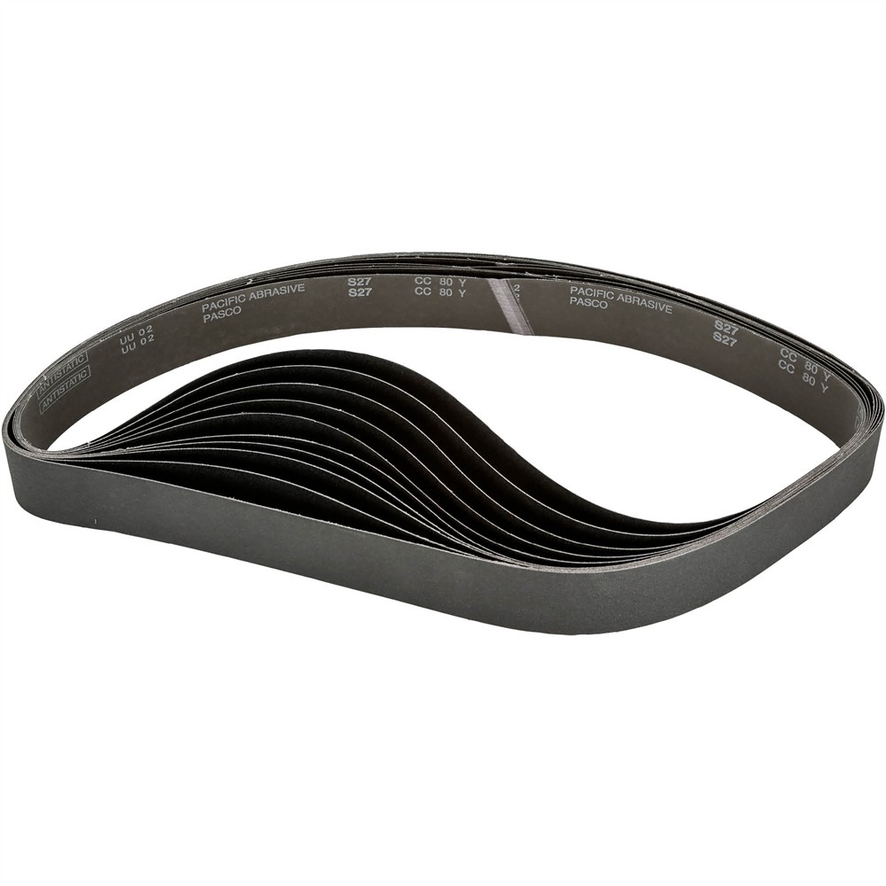 PASCO T33777 - 2" x 42" Silicon Carbide Sanding Belt, 600 Grit, 10 Pk.