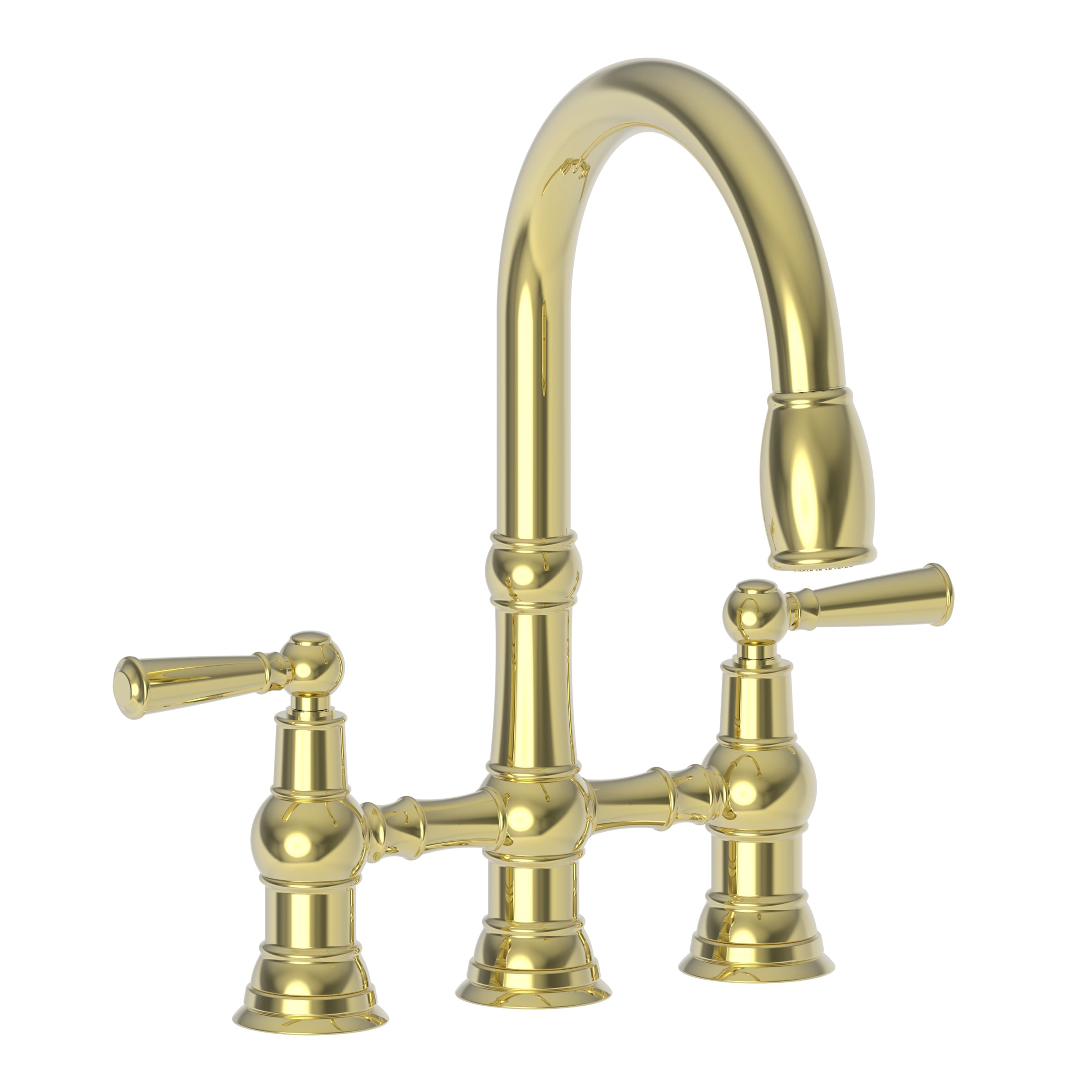 Newport Brass 2470-5463 Jacobean Kitchen Bridge Pull-Down Faucet